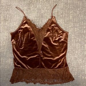 Velvet & lace boutique cami top.